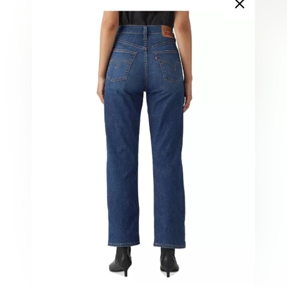 Levi's Women's 724 Ribcage High Rise Straight Ankle Jeans Inseam 27 - Picture 3 of 6